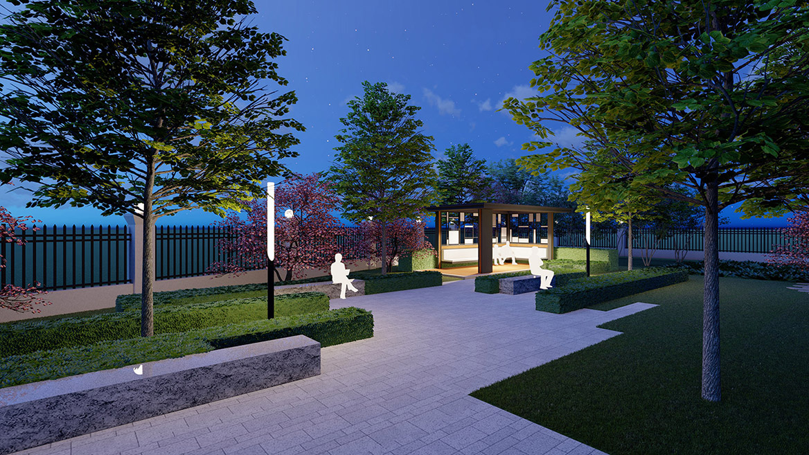 科技公司廠區(qū)景觀設計5